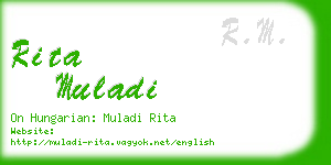 rita muladi business card